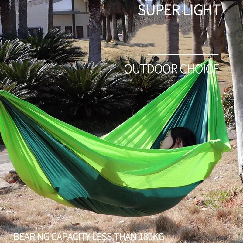 Double Portable Hammock for Camping Lightweight Nylon Parachute Hammock for Backpacking Travel Beach Backyard Patio Hiking