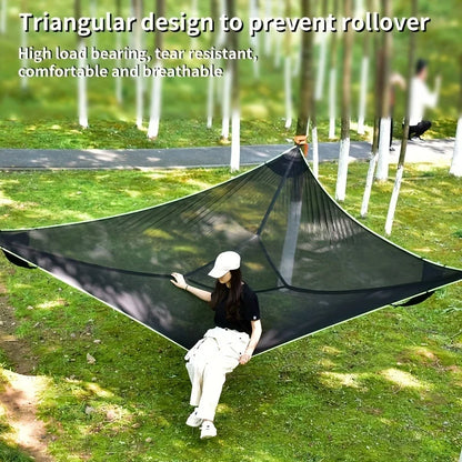 1 PCS Outdoor triangular hammock suitable for multiple people,large camping hammock swing outdoor triangular hammock