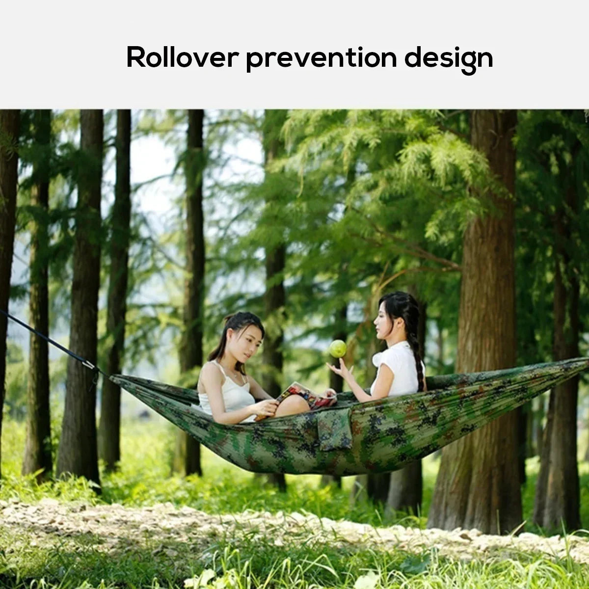Ultralight Double Parachute Hammock with Mosquito Net for Camping Outdoor Leisure Portable Hanging Bed
