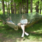 Double Person Camping Hammock with Mosquito Net Portable Outdoor Hanging Sleeping Hammock Hanging Bed Swing Outdoor Furniture