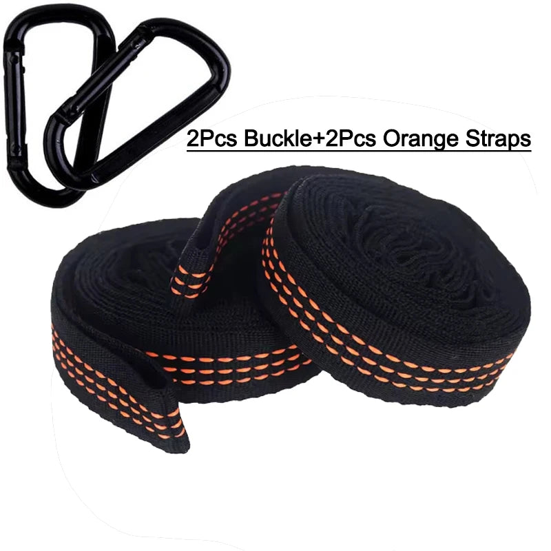 2pcs Hammock Straps Special Reinforced Polyester Straps 5 Ring High Load-Bearing Barbed Hammock Straps For Outdoor Camping