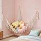 1Pc Toy Hammocks Wall Corner Hanging Storage Net Organizer Woven Kids Stuffed Mesh Hammock Baby Animal Rope Hammock Bag Cotton