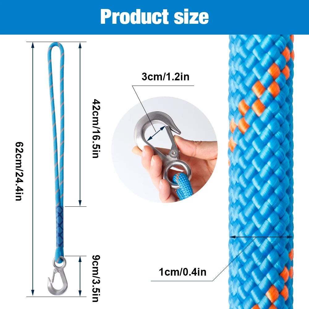 60 cm Swing Hanging Rope, Professional Stainless Steel Hook And Loop, Home Hammock Hanging Rope Tool, Safe Load-bearing 250kg
