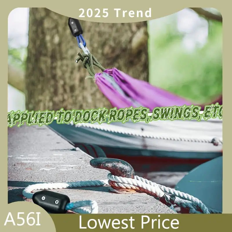 ABDD 4Pcs Rope Clamps, Reusable Rope Clamp 3/8Inch Rope Connector Clamp Suitable For 7-8 Mm Nylon Rope Or Braided Ropes