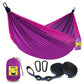 Outdoor Single Person Camping Hammock With Nylon Color Matching Hammock High Strength Parachute Fabric Portable Hanging Bed