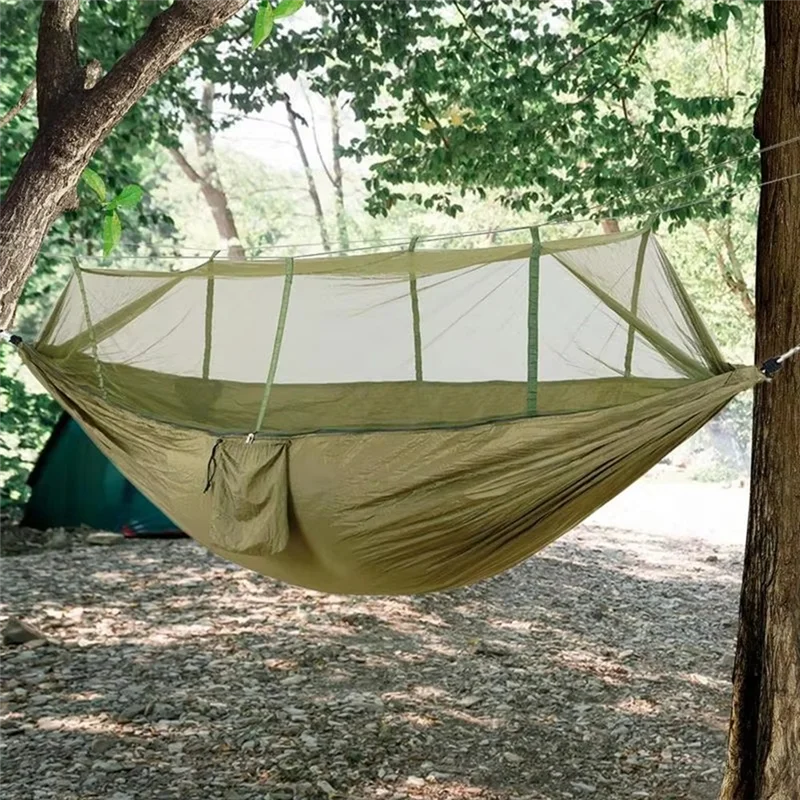 Y67A-Camping Hammock With Net 2 Person Hammock With Net Mesh Design Outdoor Must-Haves For Backpacking Hiking Beach Patio