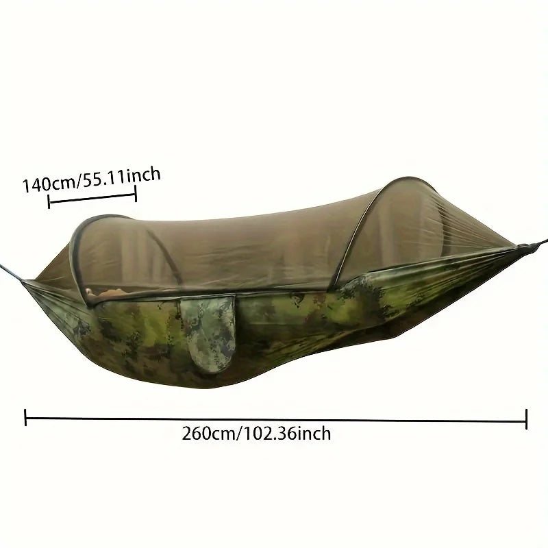 Quick Setup Hammock with Mosquito Net, Forest Hammock|Mosquito Net Hammock|Durable Textile Hammock for Outdoor Camping