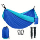 [Portable Hammock] Lightweight Double and Single Portable Hammock | Nylon Parachute Hammock with 2 Tree Straps