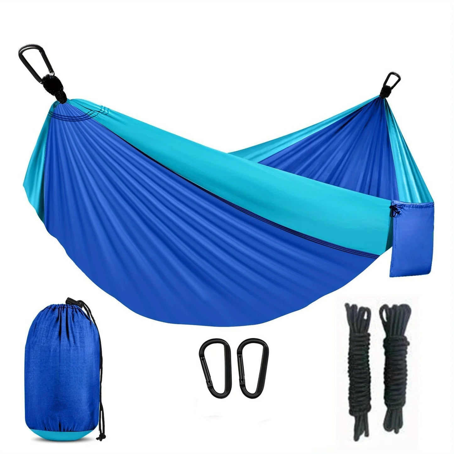 [Portable Hammock] Lightweight Double and Single Portable Hammock | Nylon Parachute Hammock with 2 Tree Straps