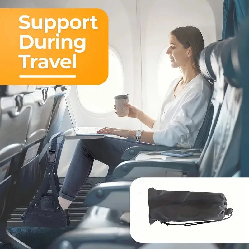Adjustable foot hammocks for travel, car, airplane rest, office hanging, simple leg support foot pads, foot hammocks