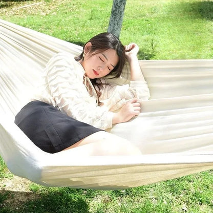 Canvas Single Hammock Outdoor Camping Indoor Children's Swing Thickened Striped Hammock