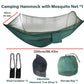 Camping Hammocks for Outside with Mosquito Net, Lightweight & Portable Outdoor Single Hammock Tent for Yard, Backpacking, Green