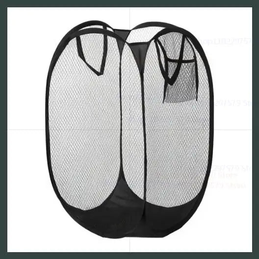 Portable Mesh Pop Up Laundry Hamper Wide Opening Breathable Collapsible Storage Bag Laundry Basket Dorm Travel Bathroom Items