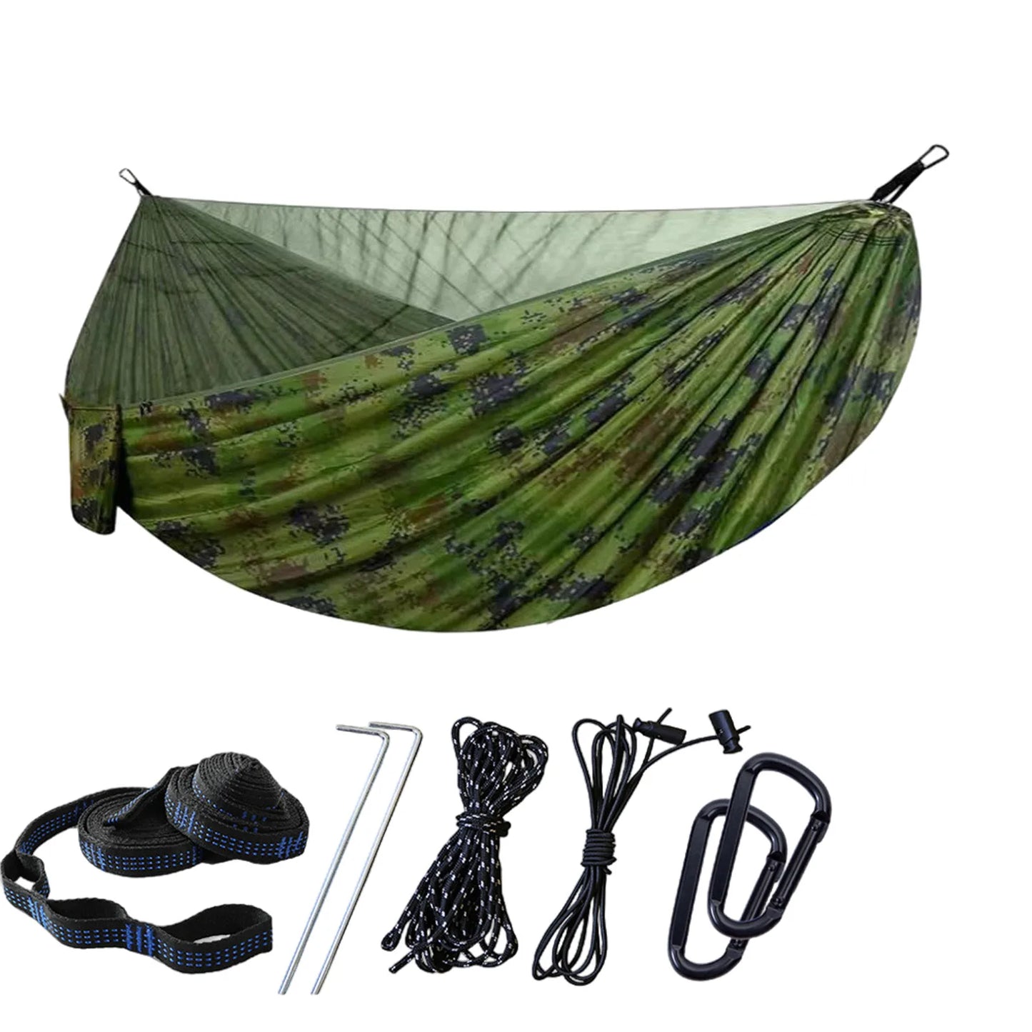 Camping Hammocks With Mosquito Net Double Single Portable Hammocks Tent With 2 Tree Straps Outdoor Travel Camping Accessories