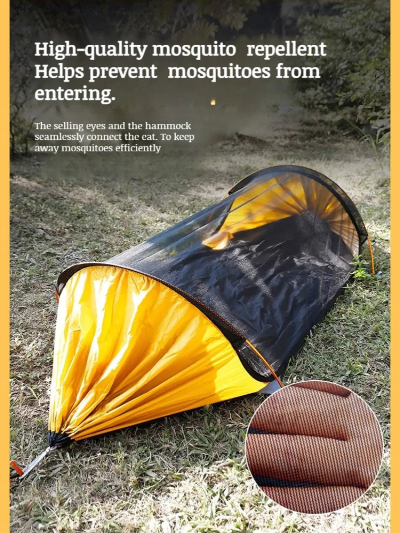Outdoor Camping Hammock 2 Person Nylon Anti-mosquito Insect Sun Shade Tent Portable Sleeping Mosquito Net Hammock Camping Set