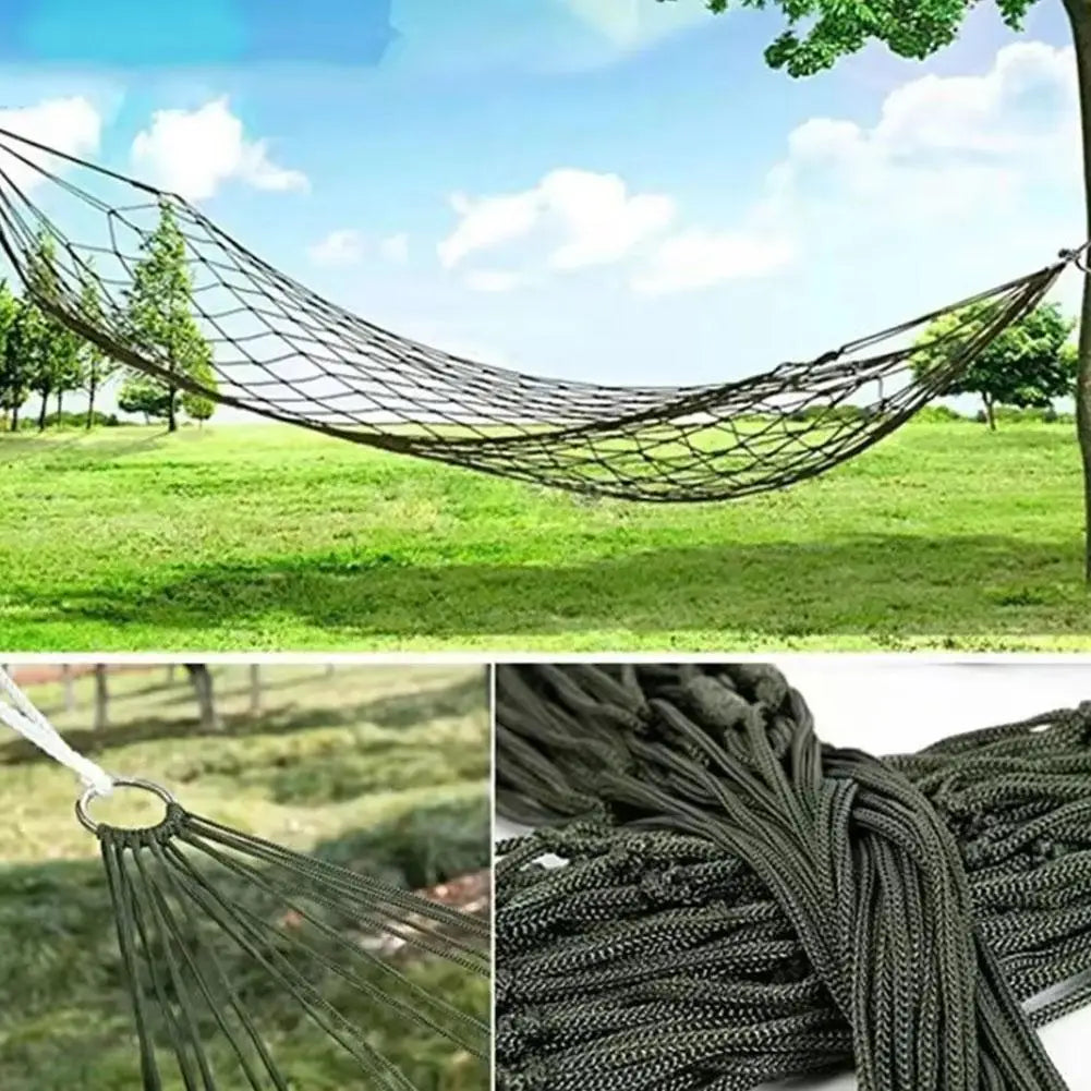 Outdoor Sleeping Hanging Bed Camping Hammock Bed Parachute Survival Picnic Mesh Garden Rocking Swing Hammocks Furniture Cha P8E8