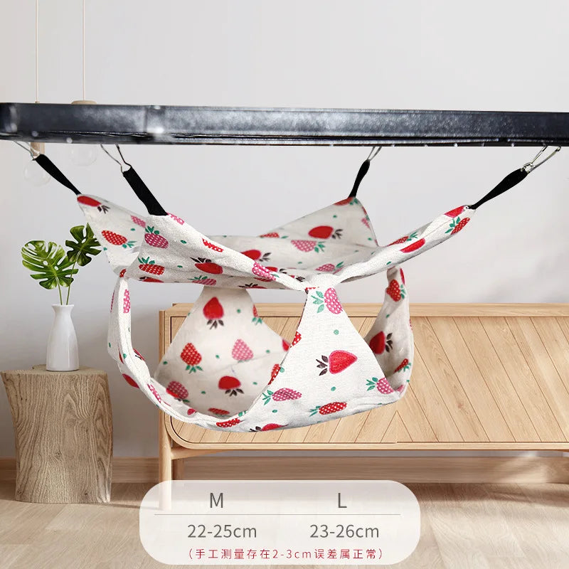 햄스터 Pet Hammock Cotton Hamster Mouse Hanging Bed Small Pet Hamster Rabbit Double Layer Warm Sleep Nests Hanging Hammock Supplies