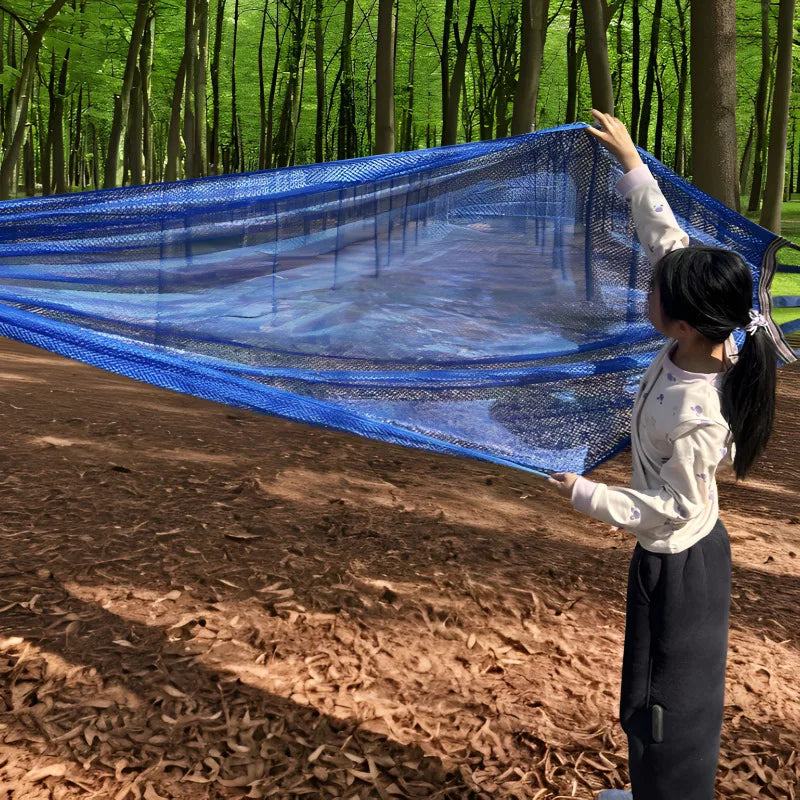 Hammock Swing Outdoor Ice Silk Hammock Single Widened Mesh Swing Swing Adult Children Dormitory Hang Portable Camping  Hammocks