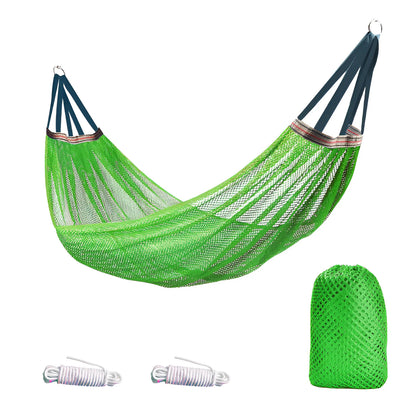Hammock swing outdoor ice silk hammock single widened mesh swing swing adult children dormitory hang