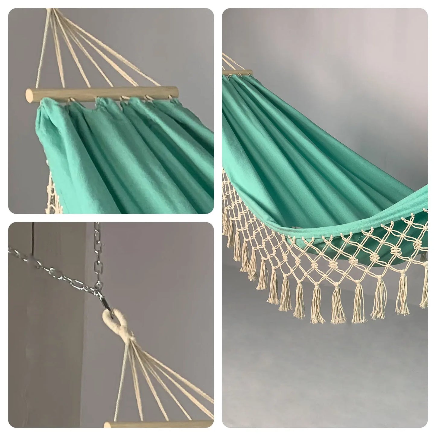 Hammock Outdoor Camping Leisure Canvas Thickened Swing Hammock Anti-rollover Perfect for Garden Patio Backyard