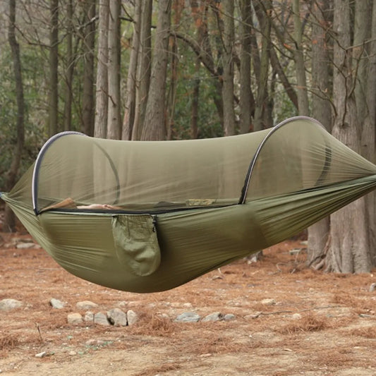 Professional Camping Hammock Outdoor Hiking Camping Hommock Mosquito Proof Comfortable Lightweight Travel Hike Sleeping Swing