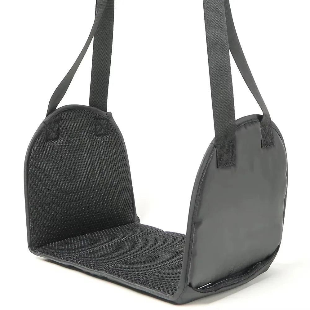 Removable Pad Outdoor Foot Hammock Comfortable Support Plates Portable Footrest Mesh with Storage Bag Leg Comfort Mat Train
