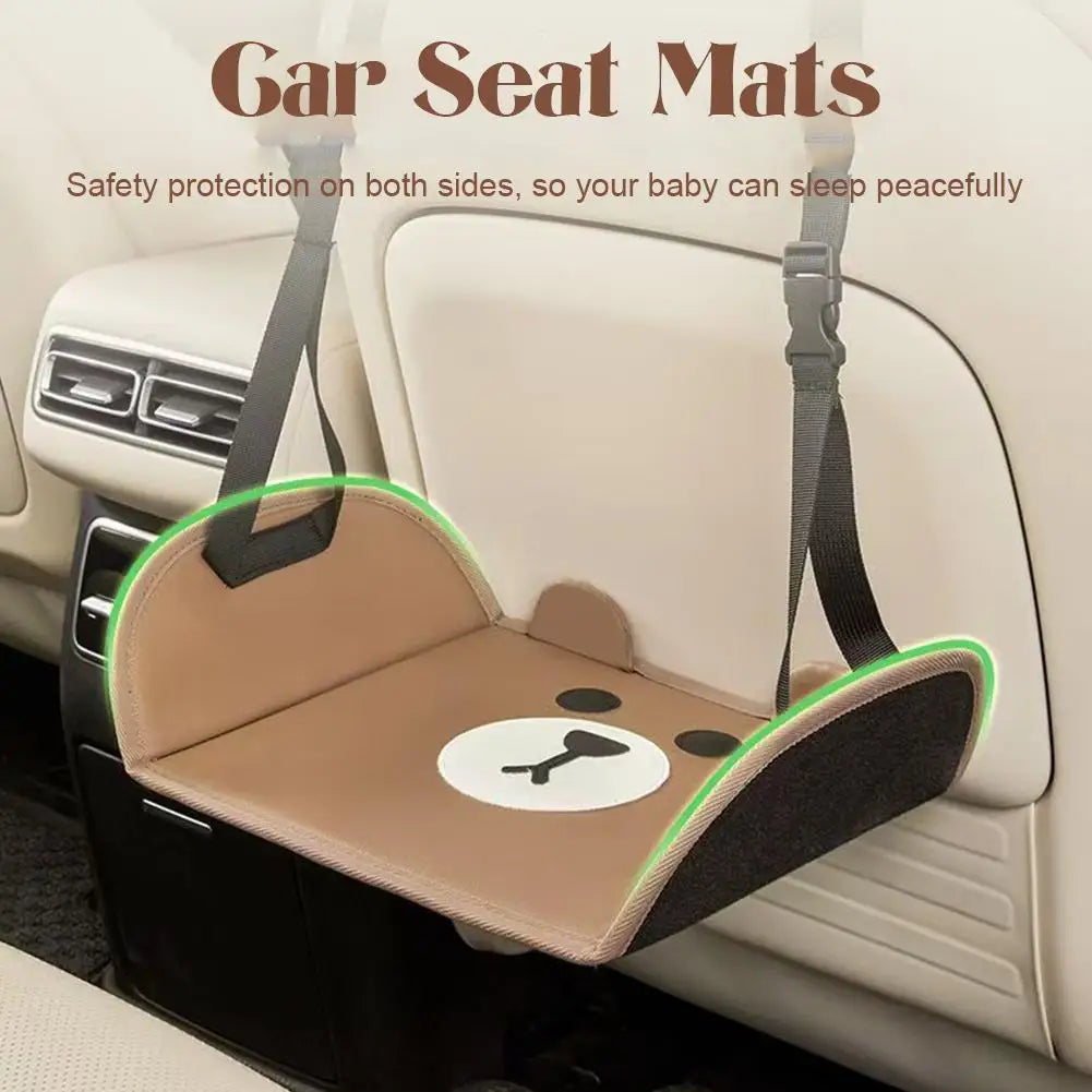 Car Travel Rest Foot Mat Portable Auto Backseat Suspension Hammock Office Footstool Suspension Adjust Interior Trim Supplies
