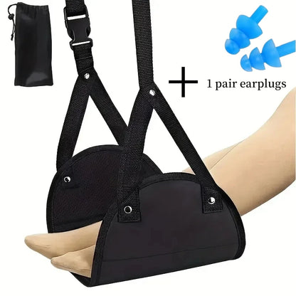Comfy Hanger Travel Airplane Footrest Hammock Premium Memory Cotton Foot Resting Hammock for Travel Office Leg Hammock Camping