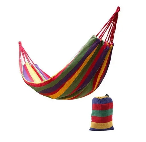 New Sale Ultralight Camping Hammock with Backpack  Rainbow Outdoor Leisure Portable Hammock Canvas Hammocks