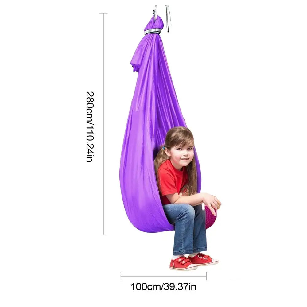 Outdoor Sensory Swing Children's Calm Hammock Heavy-Duty Soft Rocking Swing for Patio Garden Backyard Treehouse Camping Bedroom