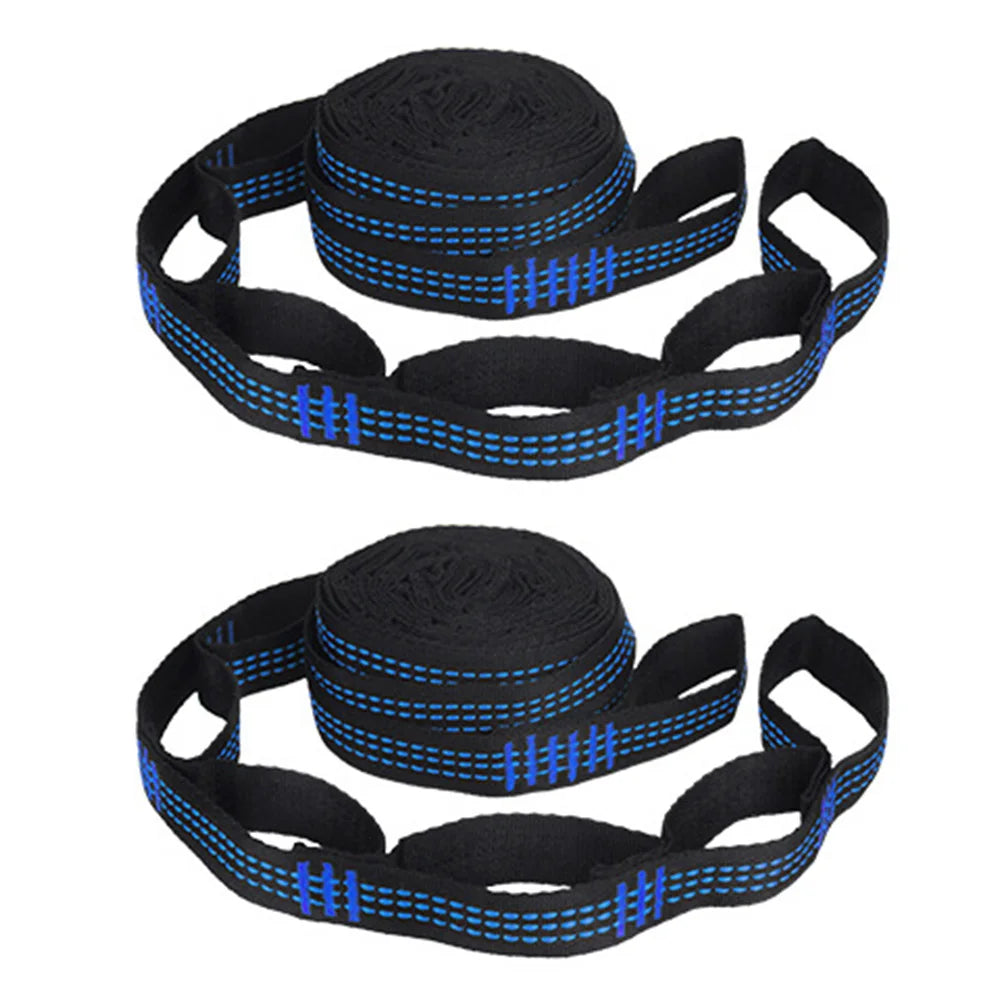 2/1PCS High Bearing Capacity Hammock Straps Breaking Strength Polyester Hammock Belt Rope With Ring Buckle Camping Accessories