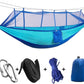 2 Person Camping Garden Hammock With Mosquito Net Outdoor Furniture Bed Strength Parachute Fabric Sleep Swing Portable Hanging