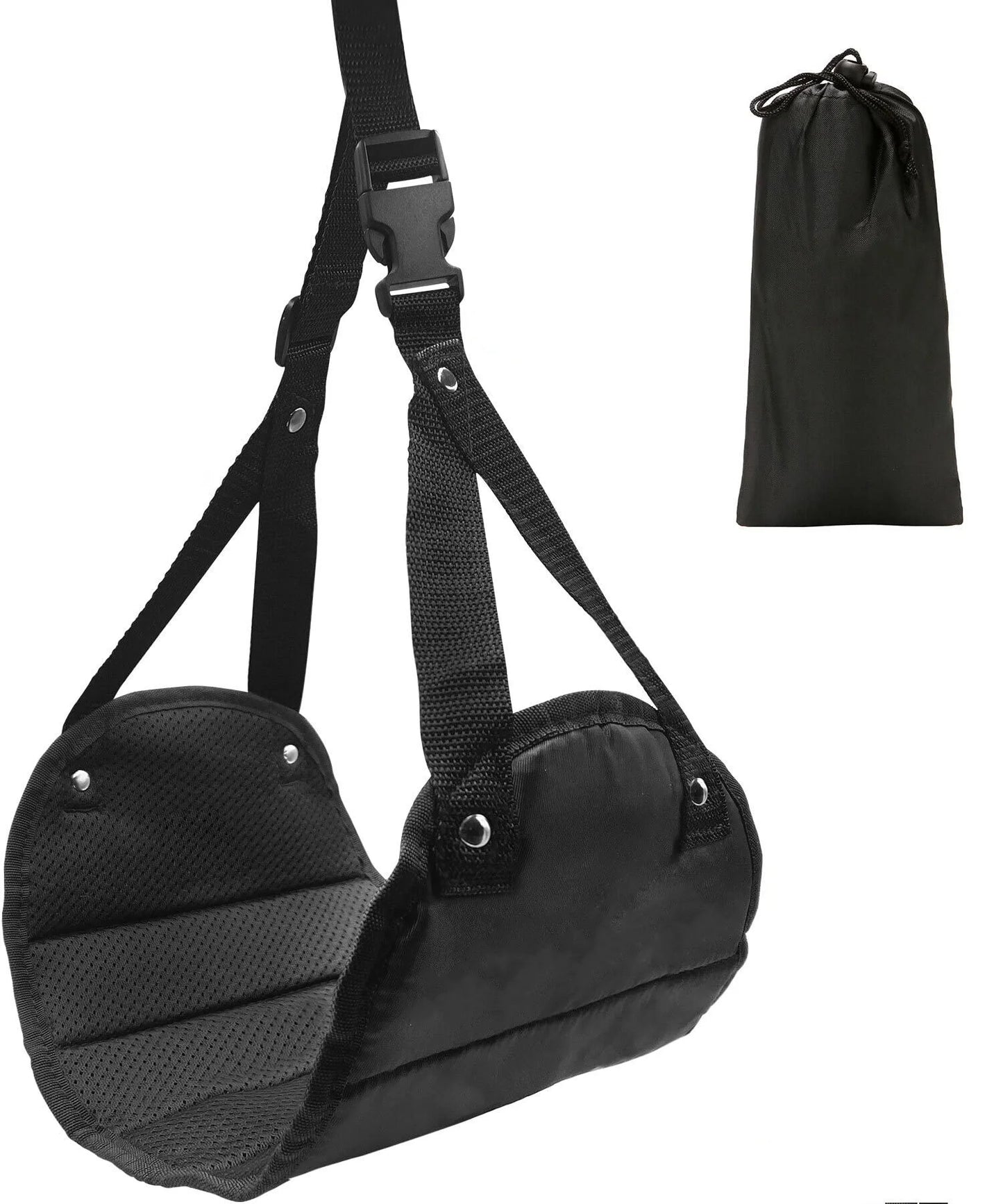 Airplane Footrest With Adjustable Strap, Portable Hammock Leg Rest, Perfect Travel Accessories