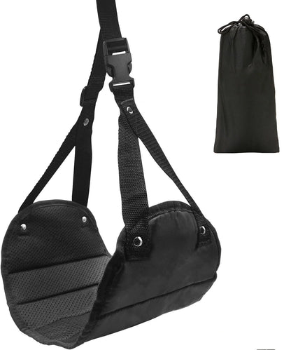 Airplane Footrest With Adjustable Strap, Portable Hammock Leg Rest, Perfect Travel Accessories