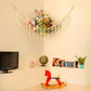 1Pc Toy Hammocks Wall Corner Hanging Storage Net Organizer Woven Kids Stuffed Mesh Hammock Baby Animal Rope Hammock Bag Cotton