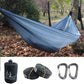 300x140cm Single Camping Hammock Lightweight Parachute Hammock with 2 Tree Strap 2 Hooks  Lightweight Portable Camping Hammock
