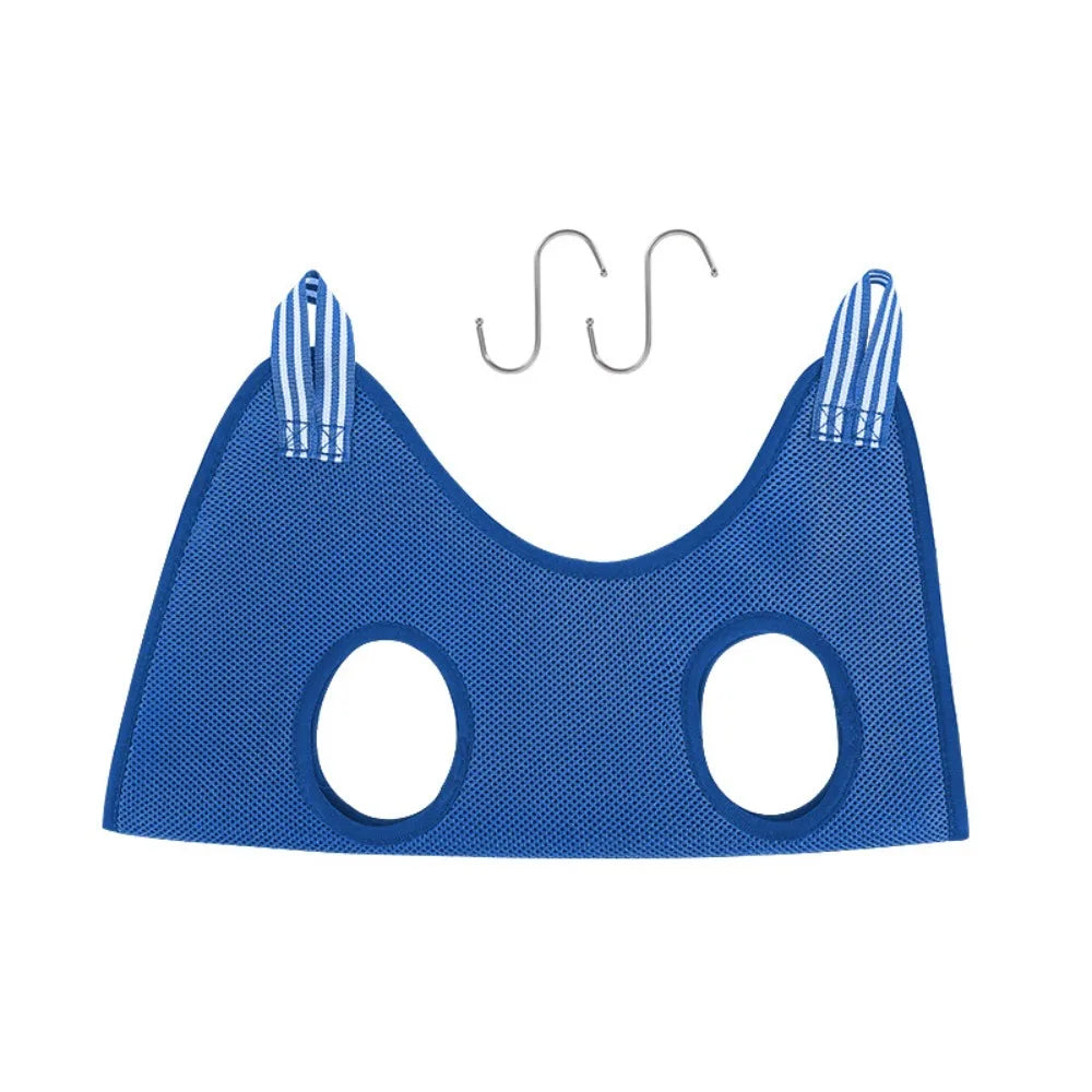 Hanging Pet Beauty Hammock Anti Bite Anti-Scratch Pet Hammock Restraint Bag with Hooks Breathable Cat Grooming Hammock