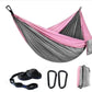 Single Person Portable Outdoor Camping Hammock With Nylon Color Matching Hammock High Strength Parachute Fabric Hanging Bed
