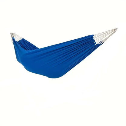 Single portable outdoor camping canvas hammock, nylon color matching hammock, high-strength parachute cloth hammock