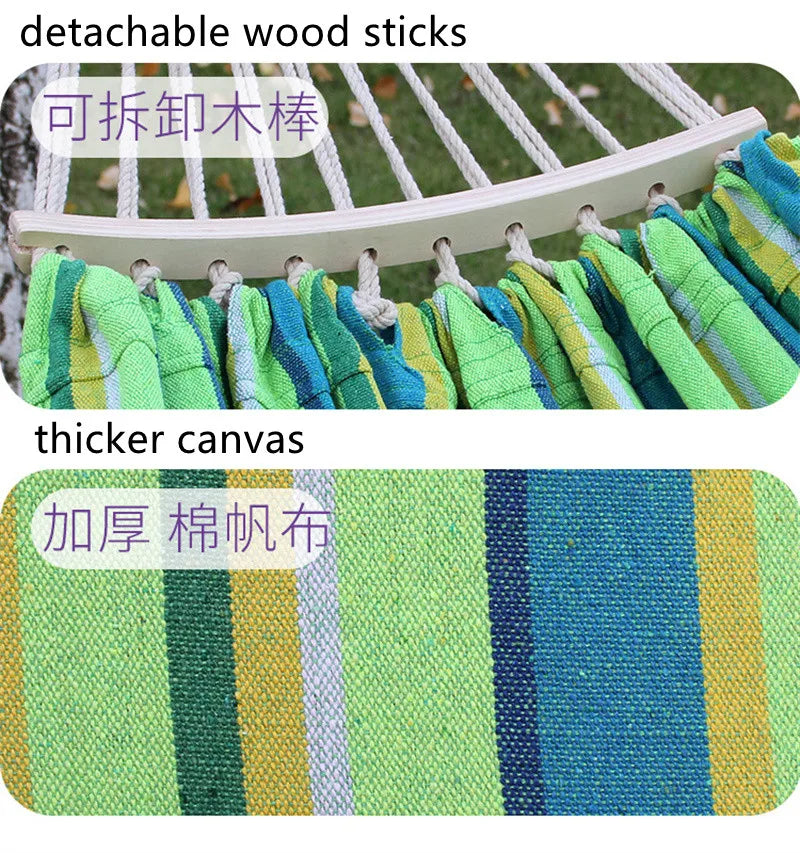 Double Hammock 2 Person Tassel Hammocks Swing Bed For Backyard