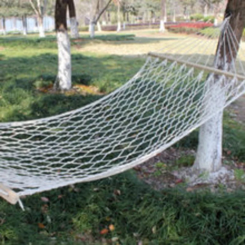 Outdoor Supplies Thick Mesh Camping Hammock Nylon Rope Single Hammock Nylon Rope Hammock Mesh Hammock