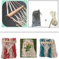 1Pcs Anti-turnover Cotton Mesh Hammock Outdoor Camping Mesh Hammock Short Stick Leisure Mesh Pocket Hammock