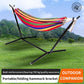 Outdoor Garden Swing Hammock Adult Iron Folding Portable Hammock Stand Cotton Hanging Swing Bed with Metal Frame