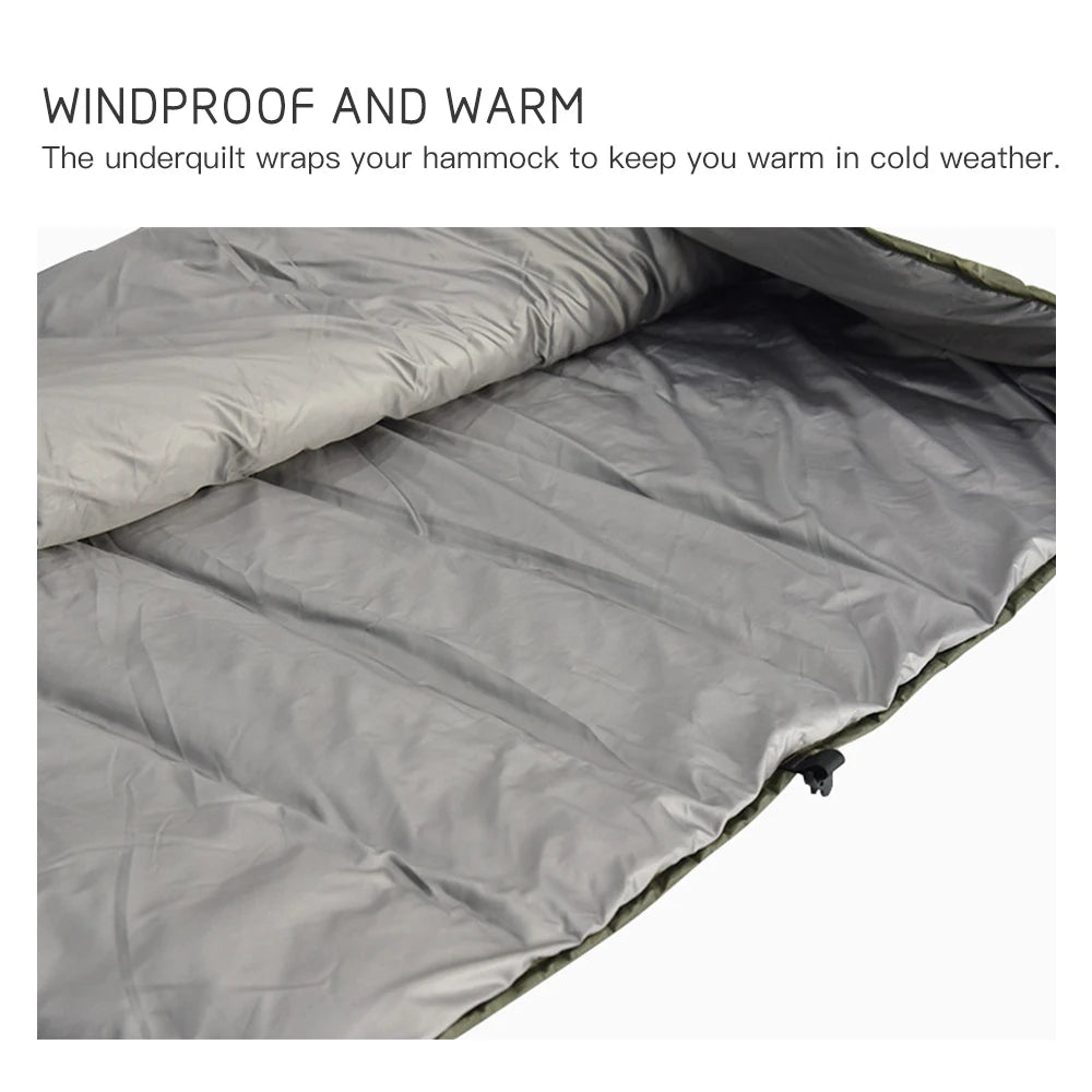 Hammock Underquilt for Camping Hiking Backpacking Travel Backyard Patio