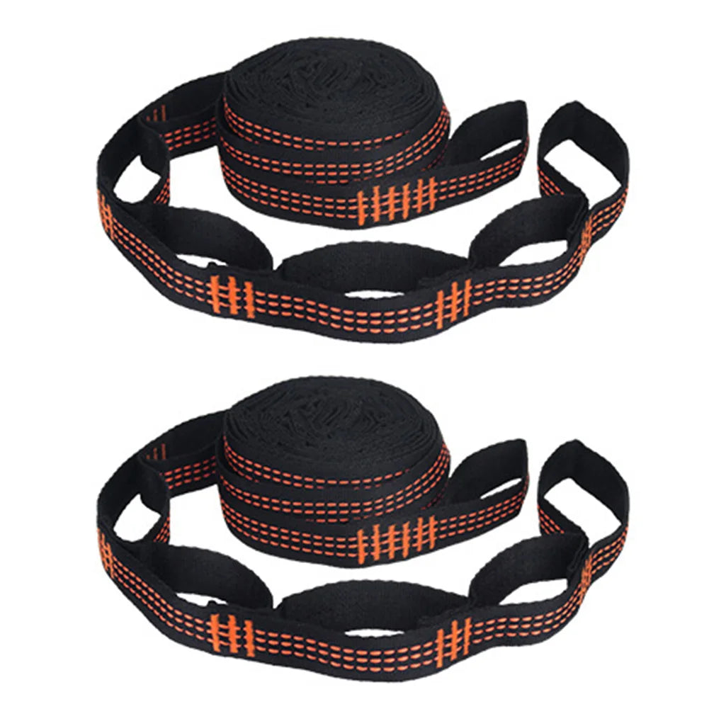 2/1PCS High Bearing Capacity Hammock Straps Breaking Strength Polyester Hammock Belt Rope With Ring Buckle Camping Accessories