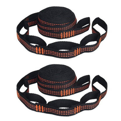 2/1PCS High Bearing Capacity Hammock Straps Breaking Strength Polyester Hammock Belt Rope With Ring Buckle Camping Accessories