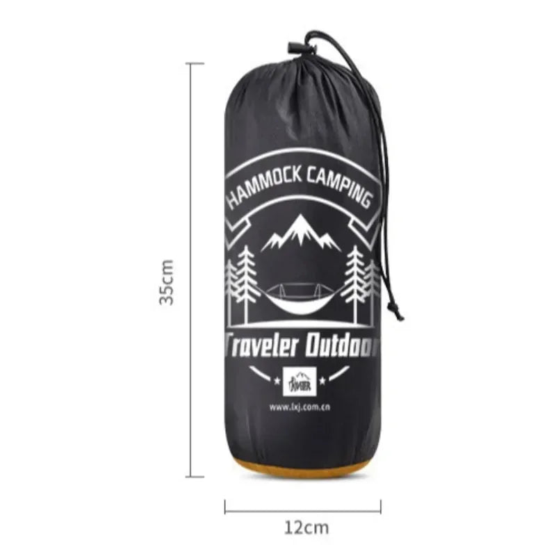 Nylon Fabric Outdoor Camping Hammock Large Space Anti-rollover Mosquito Net Hammocks Wear-resistant 200KG Load-bearing Hammock