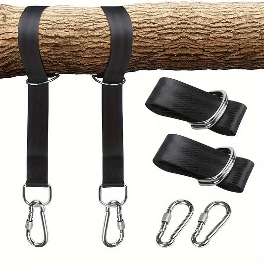 2pcs Hammock hanging strap reinforced hanging strap swing hook fitness trainer indoor and outdoor camping accessories