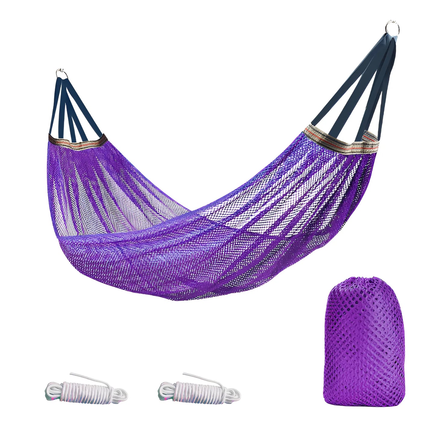 Hammock swing outdoor ice silk hammock single widened mesh swing swing adult children dormitory hang