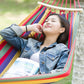 Single Wide Thick Canvas Hammock Outdoor Camping Backpackaging Leisure Swing Portable Hanging Bed Sleeping Swing Hammock